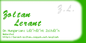 zoltan lerant business card